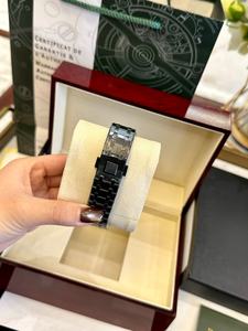 Montre Audemar Piguet à mouvement mécanique automatique, bracelet en cuir de luxe de haute qualité, boîtier en acier inoxydable, aiguilles de montre - Product Image 4