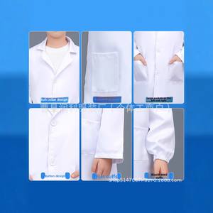 Blouse blanche pour enfants, uniforme d'infirmière, robe de chirurgien, vêtements de travail pour tout-petits, pour expériences scientifiques et jeux de rô<span class=keywords><strong>le</strong></span> - Product Image 4