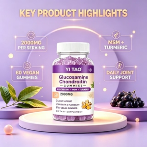 Gummies véganes de Glucosamine Chondroïtine 2000MG MSM Curcuma Sureau pour le confort articulaire et le soutien de la mobilité (Marque Blanche/OEM ODM) - Product Image 3