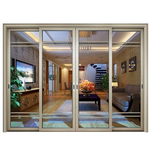 <span class=keywords><strong>Puerta</strong></span> corredera pesada moderna, <span class=keywords><strong>puerta</strong></span> de vidrio templado, perfil de aluminio - Product Image 1
