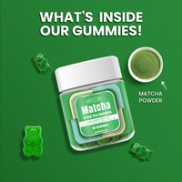 Bonbons gélifiés au thé vert brûleur de graisse Matcha (60 unités) certifiés Halal, marque privée OEM, complément coupe-faim pour femmes et hommes