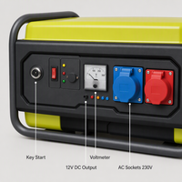 Générateur à essence 230V 50Hz 8.5kW 10kW 457cc 521cc Démarrage électrique Réservoir 25L 40L AVR Bobine 100% cuivre 12V DC pour usage domestique et agricole