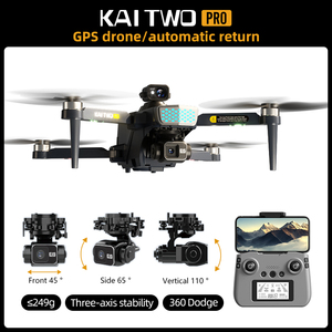 Venta caliente <span class=keywords><strong>KAI</strong></span> Two Pro Drone <span class=keywords><strong>3</strong></span> Axis Gimbal FPV Drones con cámara 4K y GPS Láser Evitación de obstáculos Mini Drone sin escobillas Juguetes - Product Image 4