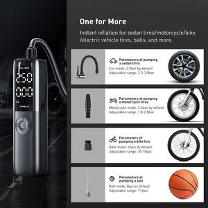 Compresseur d'air électrique sans fil CAFELE pour pneus de voiture, gonfleur de pneus de moto, portable, avec affichage numérique LED - Product Image 6