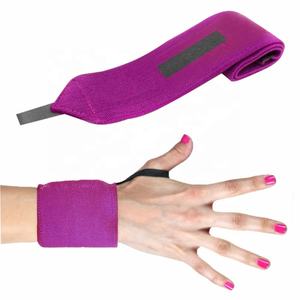 Vente en gros de dragonne robuste personnalisée pour l'haltérophilie Poignets pour femmes 18 pouces Poignets élastiques avec boucle de frappe - Product Image 3