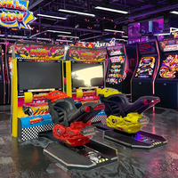 Simulateur de jeu de motos de course automobile de luxe Arcade à pièces pour l'amusement intérieur