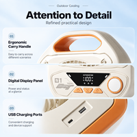 Nouveau ventilateur pliable rechargeable haute vitesse 2026 pour camping extérieur avec lumière LED pour tente, bureau et pêche