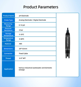 Eletrodo de <span class=keywords><strong>pH</strong></span> Industrial 3/4NPT Sonda Material ABS Alta Estabilidade Precisão 0.01pH Longa Vida Útil OEM/ODM para Tratamento de Água - Product Image 4