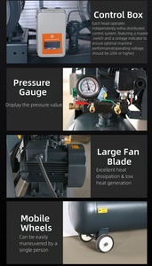 Ý loại ngành công nghiệp Máy nén khí 310 lít vành đai điều khiển xe <span class=keywords><strong>2</strong></span> xi lanh điện Piston Máy nén khí - Product Image 6