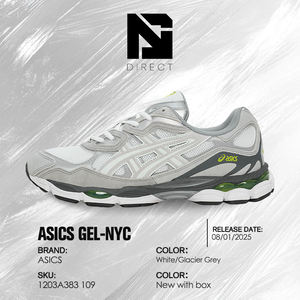 Asics Gel Nyc 'white Glacier Grey' Zapatos para correr con estilo para hombre, zapatillas ligeras Asics para deporte - Product Image 6