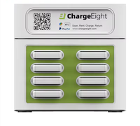 Station de location de batteries externes portables à 8 emplacements, batteries externes partagées mobiles, spécialement conçues pour les restaurants/hôtels/cafés