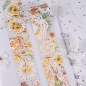 Rubans adhésifs PET transparents personnalisés haut de gamme avec feuille d'or pour journal - Product Image 1