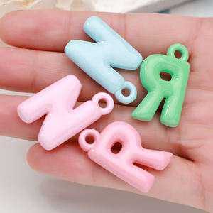 DIY acrílico teléfono cadena colgante accesorios Macaron 26 mayúsculas suave inglés letra encantos colgante - Product Image 6