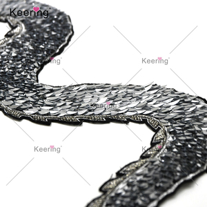 WPH-2000 Vintage paillettes 3D ricamo toppe drago <span class=keywords><strong>Applique</strong></span> animale paillettes <span class=keywords><strong>Applique</strong></span> per il vestito - Product Image 6