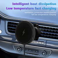 Support de chargeur sans fil magnétique ultra-résistant pour voiture, charge rapide 15W, rotation à 360 degrés, câble Type-C intégré, compatible iPhone 16/15/14/13/12