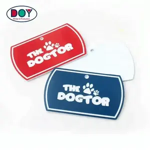 Promotional Engraved Debossed Pet ID Logo Customized Various Shape ABS Plastic Dog Tags for Necklace