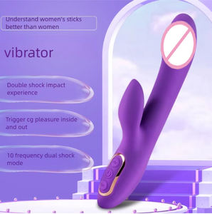 Consolador vibrador doble de 10 frecuencias, juguete sexual para mujeres para adultos, productos eróticos al por mayor de China para masturbación de niñas, masajeador AV - Product Image 4