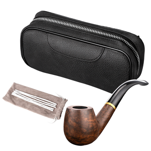 Pipa de Tabaco de Madera de Briar de Lujo Hecha a Mano, Reutilizable, con Acabado Espejo, de Madera Maciza, Curvada, Clásica, Portátil, Estilo Vintage, Coleccionable - Product Image 1