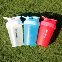 Bouteille d'eau en plastique pour Fitness, 400ml, pp sans bpa, pour GYM, protéine, logo personnalisé, sport, motivation, secouer, tasses