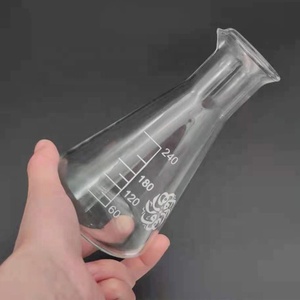 Material de Vidrio para Laboratorio, Matraz Cónico Erlenmeyer de Cuello Ancho con Boquilla - Product Image 3