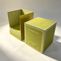 Caixa de Perfume Personalizada de Luxo com Padrão Vintage, Acabamento em Folha Dourada, Caixa de Papel Rígido para Embalagem de Fragrância Eau De Parfum 75ml