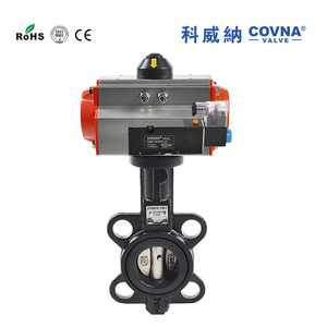 Covna วาล์วผีเสื้อนิวเมติกแบบคู่, DN80เวเฟอร์ประเภทที่นั่งยาง EPDM ลดภาษี Covna - Product Image 4