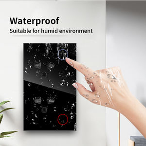 Prise de courant à double prise en verre cristal Prise électrique <span class=keywords><strong>universelle</strong></span> standard 15A 3200W-3500W Interrupteurs à double prise murale WiFi - Product Image 4