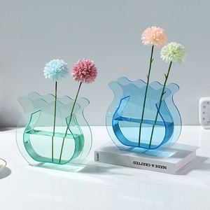 Transparent Acrylic <b>Vase</b> Fishbowl Flower Arrangement Box Creative Home Decoration Tabletop Decoration Acrylic <b>Fish</b> tank <b>Vase</b> - Product Image 1