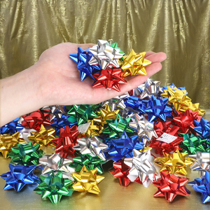 Metallic Star <b>Bow</b> Gift Ribbons Assorted Colors Christmas Decoration Paper Craft Decorative <b>Bows</b> for Holiday Gift Wrapping - Product Image 3