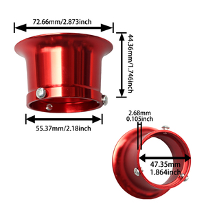 LINGQI RACING <span class=keywords><strong>Carburateur</strong></span> de moto, filtre à air, embout d'admission, corne, trompette pour moto tout-terrain - Product Image 4