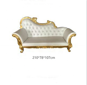 Salon <span class=keywords><strong>de</strong></span> luxe roi trône doré marié et mariée fête <span class=keywords><strong>de</strong></span> mariage en bois avec canapé-chaise en cuir événement <span class=keywords><strong>de</strong></span> mariage - Product Image 3