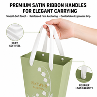 Tas Kertas Hadiah Bunga Custom dengan Cetak Logo untuk Toko Bunga, Eceran, Grosir, dan Acara