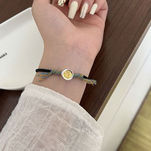 Pulsera trenzada de plata de ley S925 para mujer, materiales mixtos, tejido de estilo chino, uso diario - Product Image 2