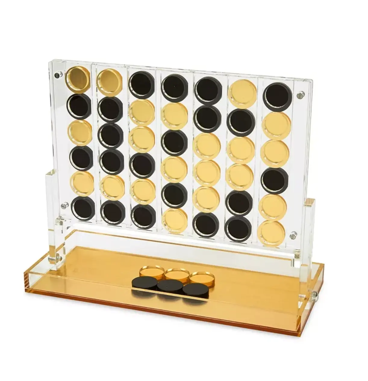 Acrylic Connect 4 Game Set Wholesale Lucite 4 in A Row Game Decorative and Enjoyable Gift