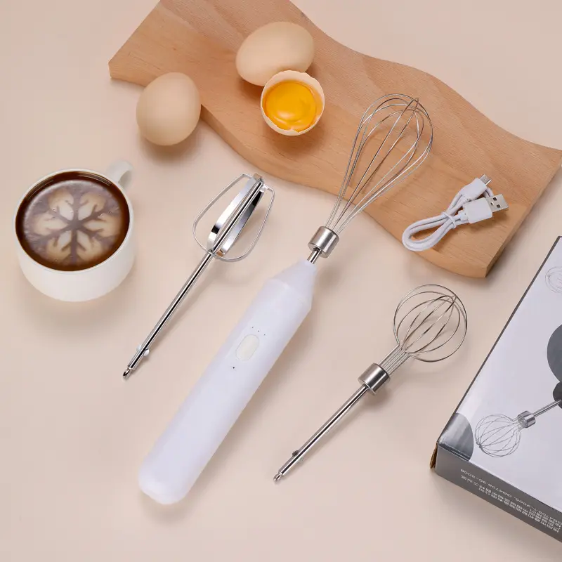Wireless Electric Egg Beater Small Baking Tool Coffee And Milk Bubbler Three Speed Adjustment Cake And Cream Mixer
