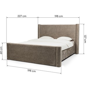 Cama Doble Tapizada Zeni <span class=keywords><strong>160x200</strong></span> con Base <span class=keywords><strong>de</strong></span> Láminas y Espacio <span class=keywords><strong>de</strong></span> Almacenamiento, Beige - Product Image 6