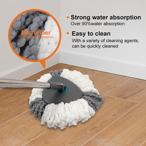 Holamopa para 360 para fregona giratoria y juego de pedales de cubo con compartimentos duales para separar el agua sucia y limpia - Product Image 3