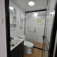 Rumah Kontainer Expandable 20FT Sayap Ganda Lipat Portabel Rumah Prefab Modular Rumah Mungil Siap Huni Rangka Baja Mewah