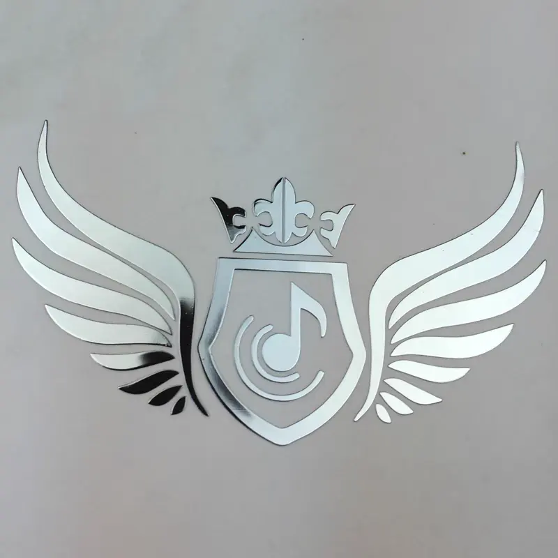 Özel Logo su geçirmez kendinden yapışkanlı isı Metal etiket tasarım 3D vinil kabartmalı Logo Metal Sticker araba Laptop Notebook için