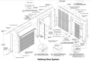 Sản xuất tùy chỉnh hệ thống hành lang tự lưu trữ cuộn lên cửa ra vào cửa cuốn màn trập cho các đơn vị & đổ - Product Image 5