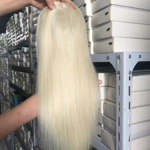 Tupé recto Rubio 613 para <span class=keywords><strong>mujer</strong></span>, sistema de reemplazo de Cabello 100% humano sin procesar, piel fina, cobertura completa de piel sintética, venta al por mayor - Product Image 3
