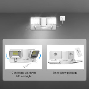 Luz <span class=keywords><strong>de</strong></span> Emergencia Plegable <span class=keywords><strong>de</strong></span> Doble Cabezal, Recargable, LED, <span class=keywords><strong>de</strong></span> Pared, para <span class=keywords><strong>Salida</strong></span> <span class=keywords><strong>de</strong></span> Seguridad contra <span class=keywords><strong>Incendios</strong></span> - Product Image 3