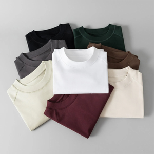 Camiseta básica de cuello redondo de algodón de punto suelto de gran tamaño para hombres y mujeres, fácil de usar para el trabajo, hogar, reuniones familiares informales - Product Image 6