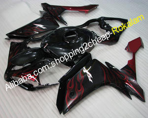 <span class=keywords><strong>Carenado</strong></span> de llama roja YZF <span class=keywords><strong>R1</strong></span> <span class=keywords><strong>2007</strong></span> para <span class=keywords><strong>Yamaha</strong></span> YZFR1 07 08 YZF1000, carrocería negra, Kit de carenados ABS, 2008 - Product Image 1