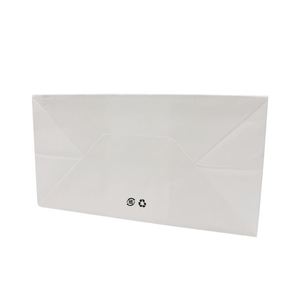 Fabricants chinois de sacs en papier kraft blanc pliables avec logo noir - Product Image 3