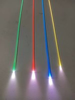 Rollo de cable PMMA de 2mm de color, rojo, azul, amarillo, naranja, verde, PMMA, fibra óptica resplandeciente para luces e iluminación de fibra óptica LED