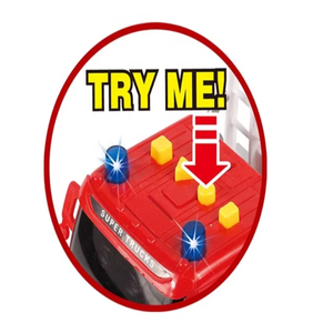 1/12 आकार घर्षण बचाव फायर इंजीनियरिंग ट्रक प्रकाश और लड़कों के प्लास्टिक सामग्री के लिए बैटरी खिलौना के साथ ध्वनि प्रभाव - Product Image 4