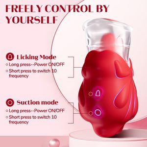 2 in 1 lingua rosa leccare e succhiare il capezzolo clit vibratore rosa Sex Toy vibratore di aspirazione per le donne stimolazione clitoridea femminile - Product Image 4