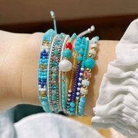Bộ Băng Tay Perlen Dân Tộc Bohemian Băng Tay Perlen Lông Chế Độ Frauen Băng Tay Schmuck Geschchenke