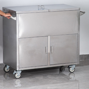 Carrito de Hospital de Acero Inoxidable Lekang 1000x550x990mm con Ruedas con Freno y Almacenamiento Sellado para Uso Médico - Product Image 2